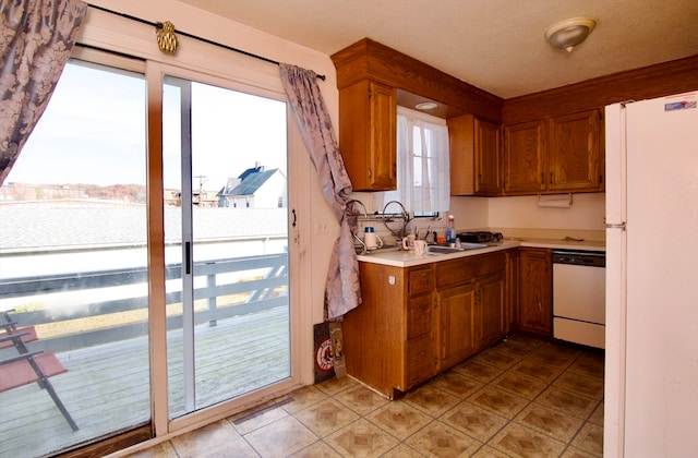 kitchen featuring white appliances