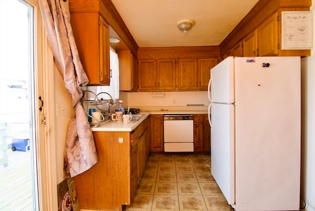 kitchen with white appliances