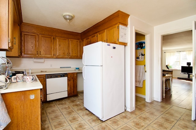 kitchen featuring white appliances