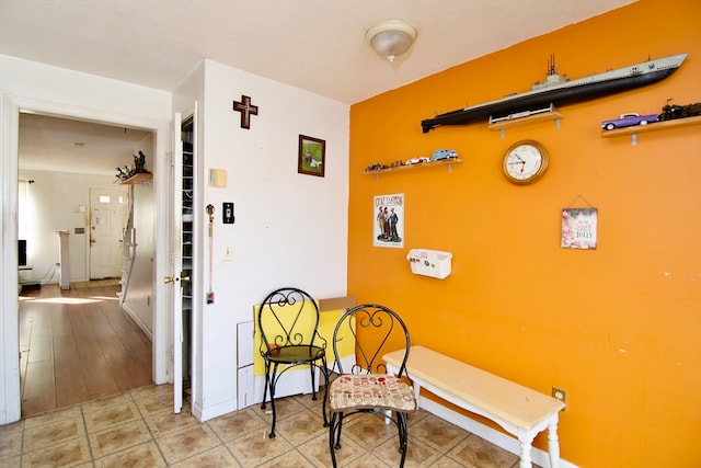 corridor featuring hardwood / wood-style flooring