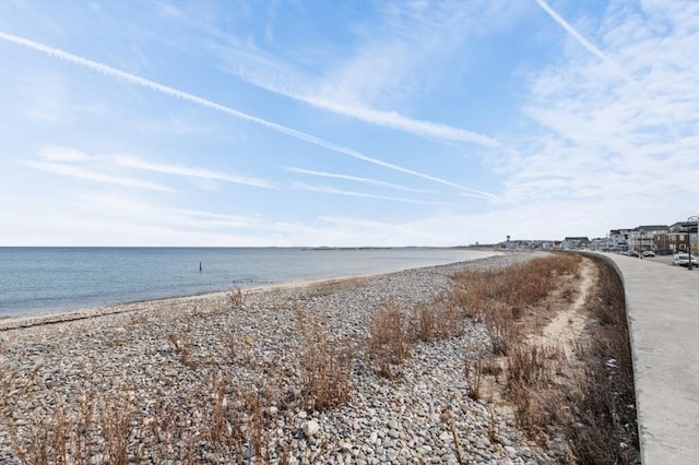 property view of water with a view of the beach