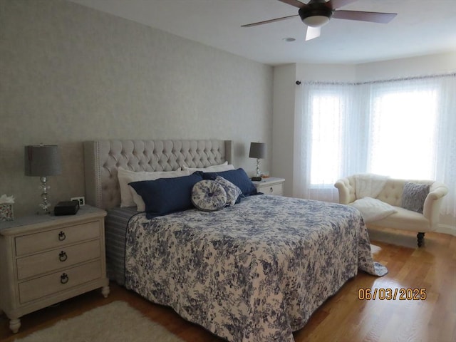 71 Frasier Ln, Tewksbury, MA 01876 - bedroom featuring wood finished floors and a ceiling fan