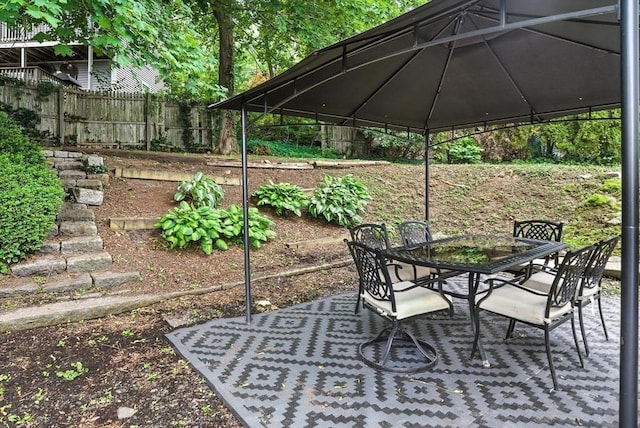 97 Newton St, Marlborough, MA 01752 - view of patio / terrace featuring outdoor dining area and a gazebo