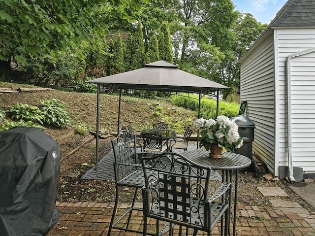 97 Newton St, Marlborough, MA 01752 - view of patio / terrace featuring outdoor dining space, a gazebo, and a grill