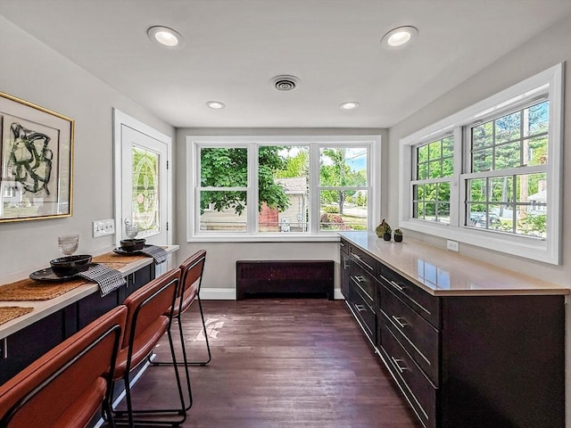 78 Howland Rd, Stoughton, MA 02072 - home office with plenty of natural light, dark wood-style flooring, baseboards, and recessed lighting