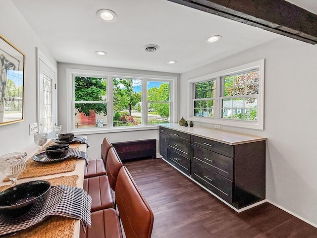 78 Howland Rd, Stoughton, MA 02072 - living area featuring dark wood-style flooring and recessed lighting