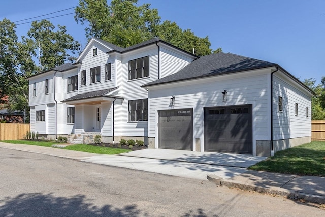 view of front facade featuring a garage