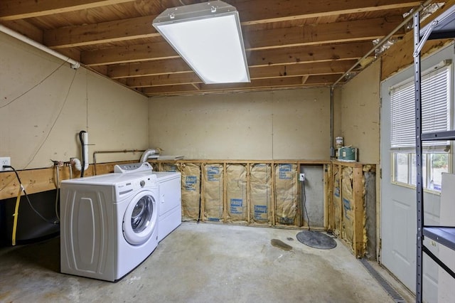 laundry room with separate washer and dryer