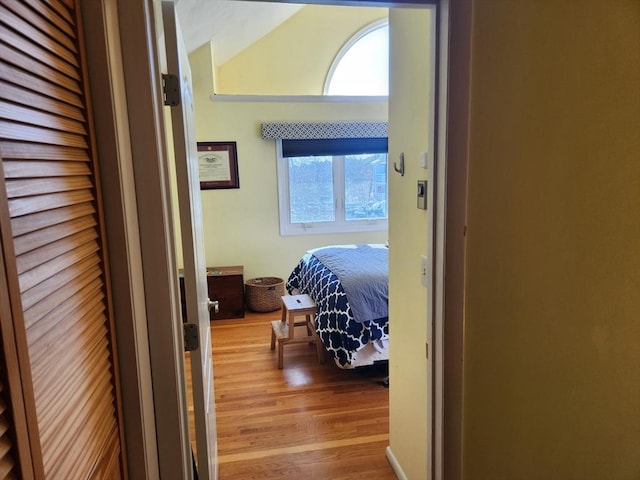 hall featuring hardwood / wood-style flooring