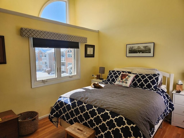 bedroom featuring hardwood / wood-style floors