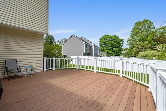 45 Taylor Rd, Maynard, MA 01754 - wooden deck with a fenced backyard