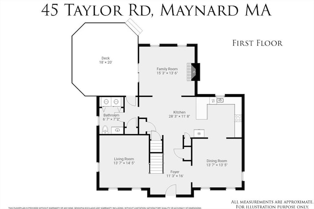 45 Taylor Rd, Maynard, MA 01754 - floor plan / room layout