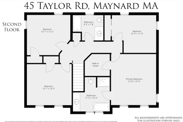 45 Taylor Rd, Maynard, MA 01754 - floor plan / room layout