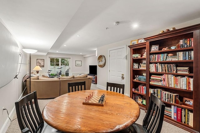 49 Intrepid Cir Unit 49, Marblehead, MA 01945 - dining space featuring baseboards, carpet floors, and recessed lighting