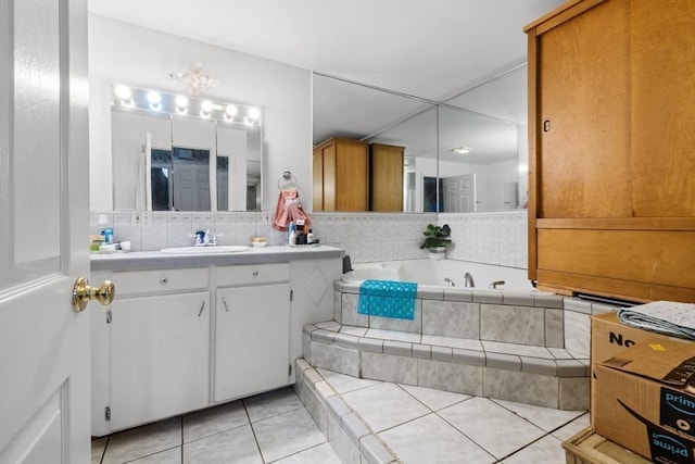 64 Ventura Ln, New Bedford, MA 02745 - full bath featuring tile patterned floors, a garden tub, and vanity
