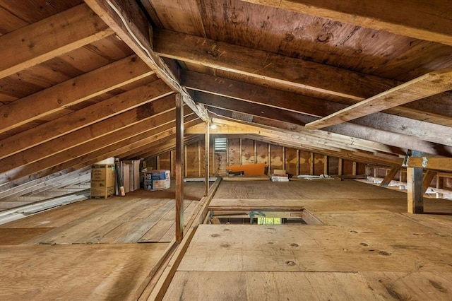 view of attic