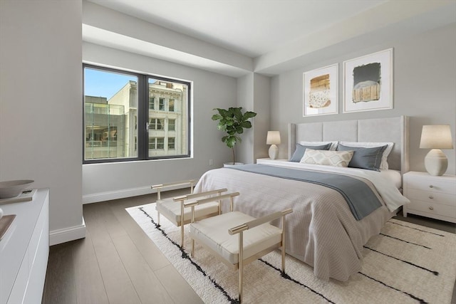 bedroom featuring wood-type flooring