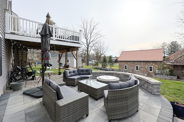 585 Chestnut St, Ashland, MA 01721 - view of patio with a deck and an outdoor living space