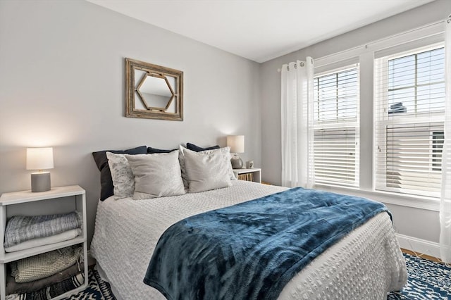 bedroom with baseboards