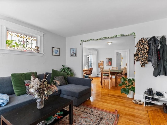 living room featuring wood finished floors