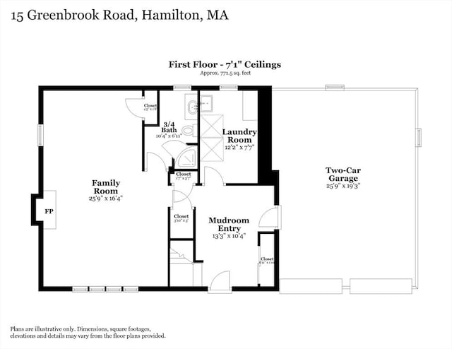 15 Greenbrook Rd, Hamilton, MA 01982 - view of home floor plan