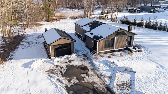 view of snowy aerial view