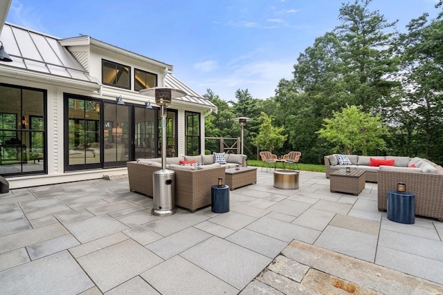 view of patio with an outdoor hangout area