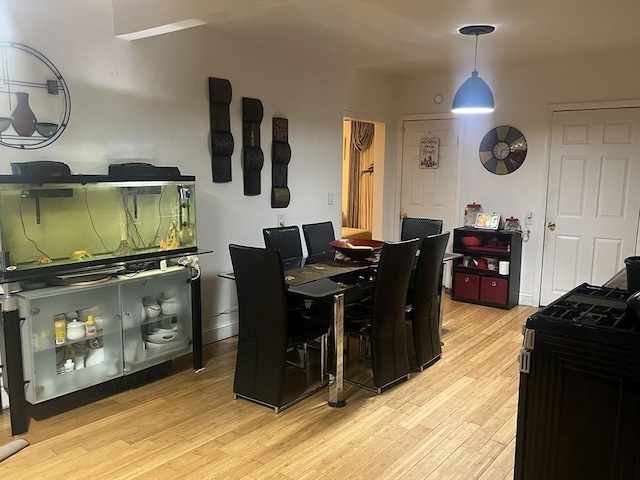 dining room with light hardwood / wood-style flooring