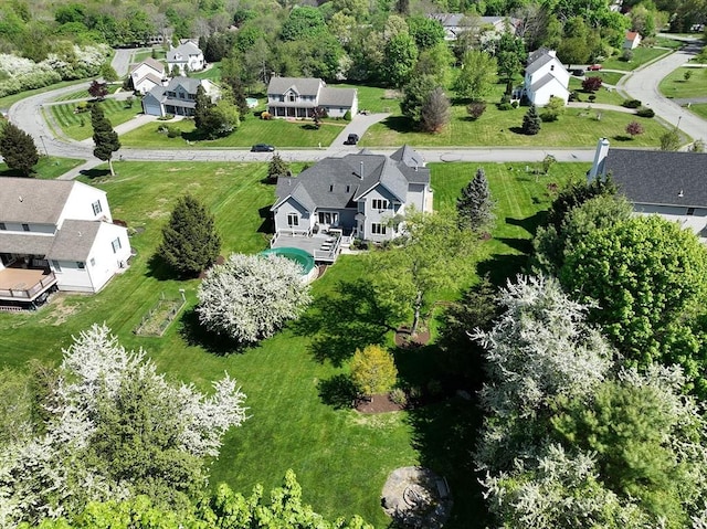 aerial perspective of suburban area