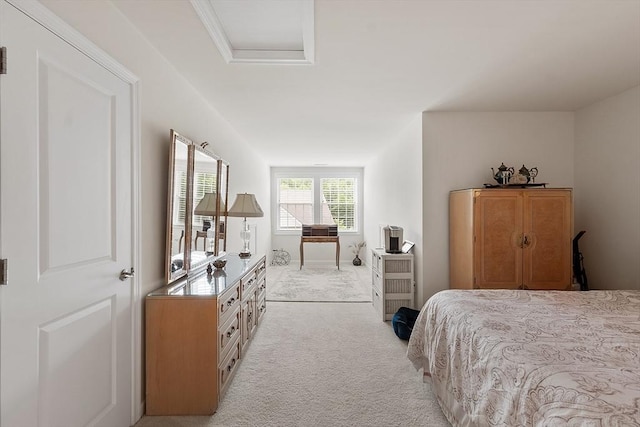 123 Skyline Dr Unit 123, Acton, MA 01720 - bedroom with attic access and light carpet