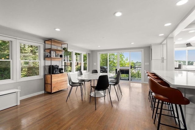 21 Glenley Ter, Boston, MA 02135 - dining area featuring wood finished floors and recessed lighting