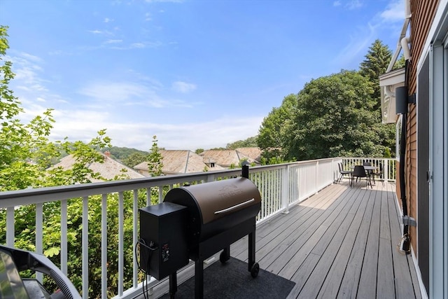21 Glenley Ter, Boston, MA 02135 - wooden terrace featuring area for grilling and outdoor dining space