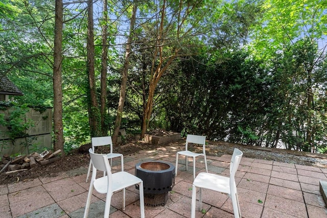 21 Glenley Ter, Boston, MA 02135 - view of patio with an outdoor fire pit