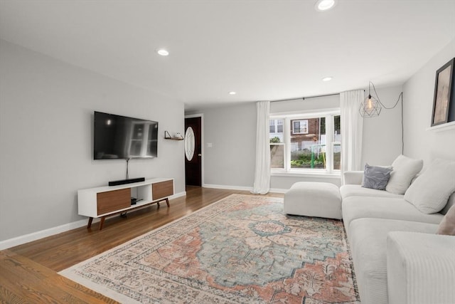 21 Glenley Ter, Boston, MA 02135 - living area with wood finished floors and recessed lighting