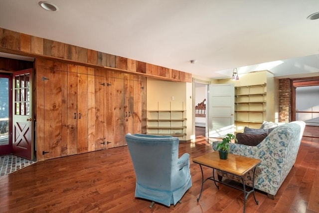 41 Bulkley, Williamstown, MA 01267 - living area with wooden walls and wood finished floors