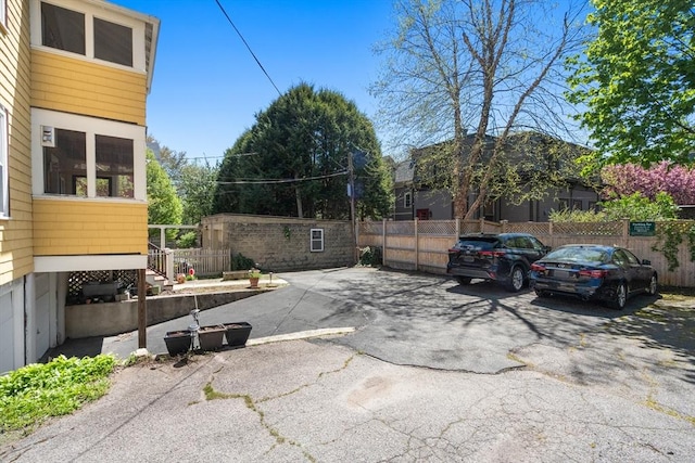 exterior space with fence