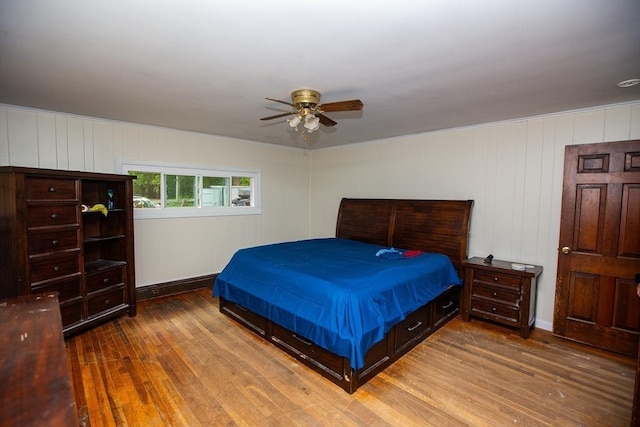 166 Fairview Ave, Rehoboth, MA 02769 - bedroom with wood finished floors, ceiling fan, and baseboards