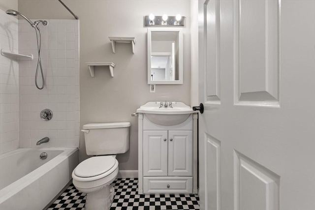 16 Foster St Unit 5, Boston, MA 02109 - bathroom with vanity, shower / washtub combination, and tile patterned floors