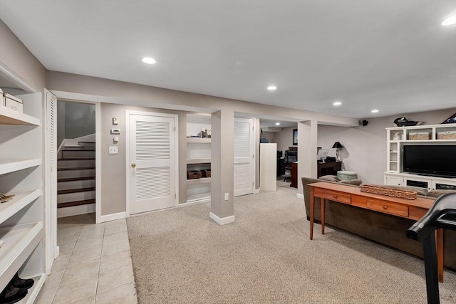 7 Perkins Row, Topsfield, MA 01983 - office area with recessed lighting and light tile patterned flooring