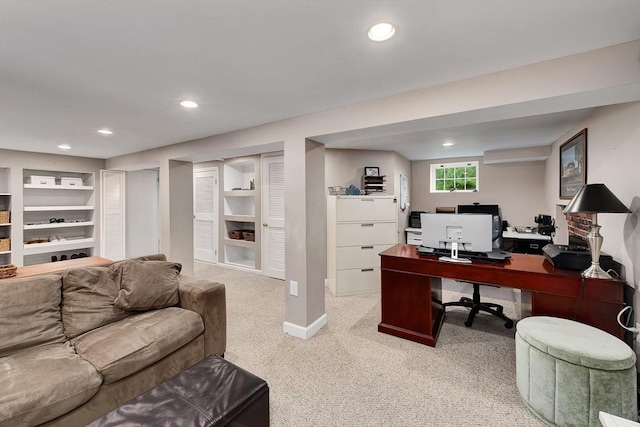 7 Perkins Row, Topsfield, MA 01983 - office featuring recessed lighting, carpet flooring, and built in features