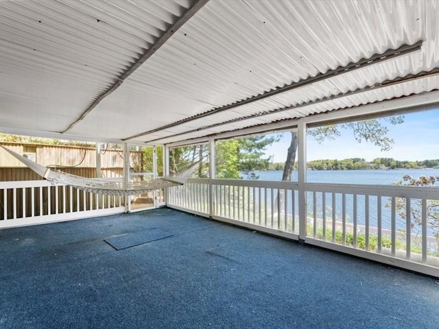 91 Lake Shore Dr, West Brookfield, MA 01585 - unfurnished sunroom with a water view
