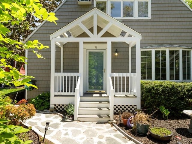 91 Lake Shore Dr, West Brookfield, MA 01585 - property entrance with a porch