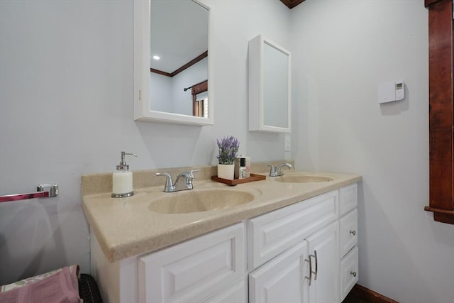 5 Tucker Park, Pepperell, MA 01463 - bathroom featuring double vanity and crown molding