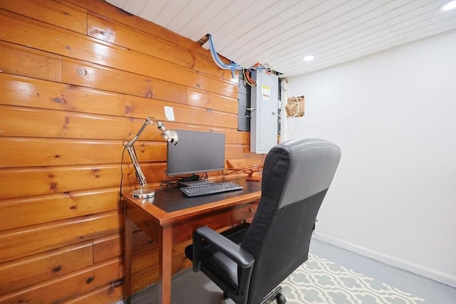 5 Tucker Park, Pepperell, MA 01463 - office area with recessed lighting and wooden ceiling