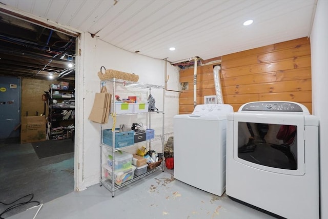 5 Tucker Park, Pepperell, MA 01463 - laundry room with separate washer and dryer and recessed lighting