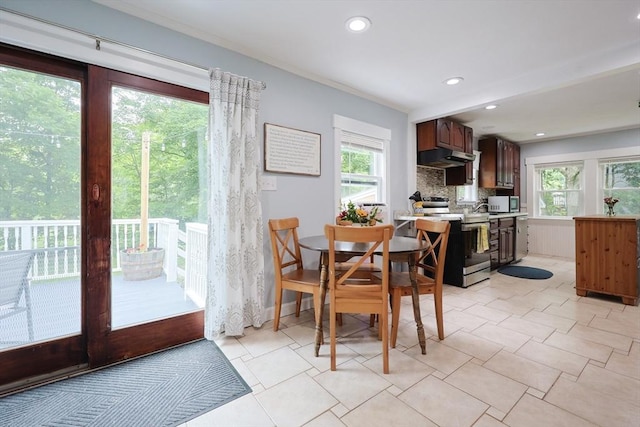 5 Tucker Park, Pepperell, MA 01463 - dining room with plenty of natural light, recessed lighting, and crown molding
