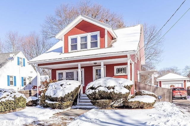 view of front of house with covered porch