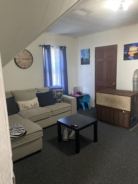 living room with carpet
