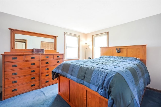 bedroom with carpet