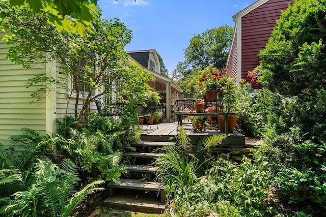 163/165 Highland St, Dedham, MA 02026 - view of yard featuring a deck